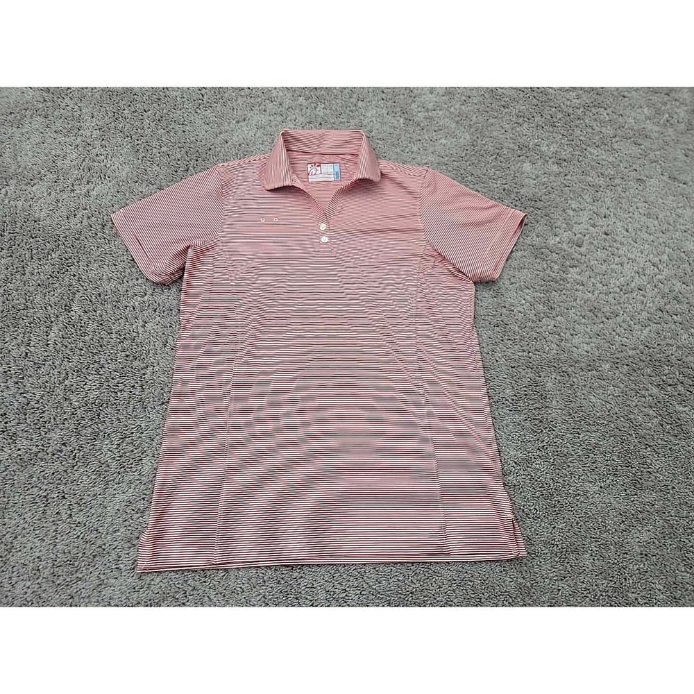 oobe Chick-fil-A Team Style Polo Shirt Women's L Red White Striped Hydrochill
